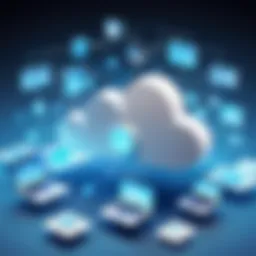 An illustration depicting cloud technology integration in sales strategies