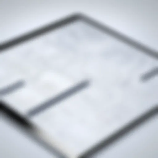 Detailed wireframe layout showcasing UI elements