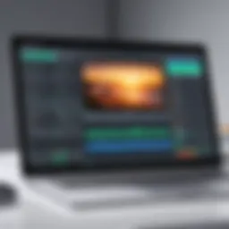 Interface showcasing advanced video editing tools