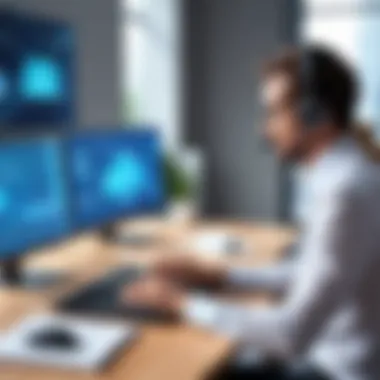 Visual representation of improved communication efficiency through VoIP