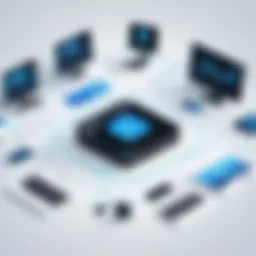 Diagram illustrating VoIP management system components