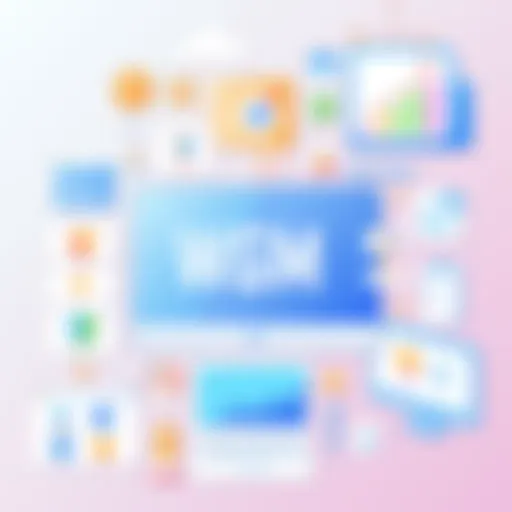 Visual representation of various web CMS platforms