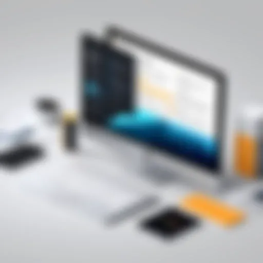 A visual representation of various webpage creation tools